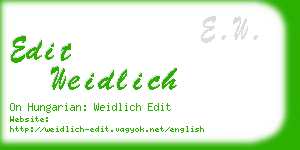 edit weidlich business card